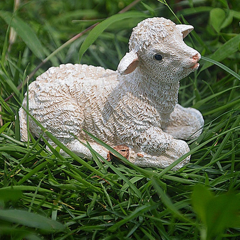 TATEELY 2 Pcs Sheep Panda Fairy Garden Kits Figurines for Miniatures Ornaments Fairies Gardens House Terrarium Kit Dollhouse Supplies DIY Outdoor Decorations Moss Micro Landscaping Decor - Image 4